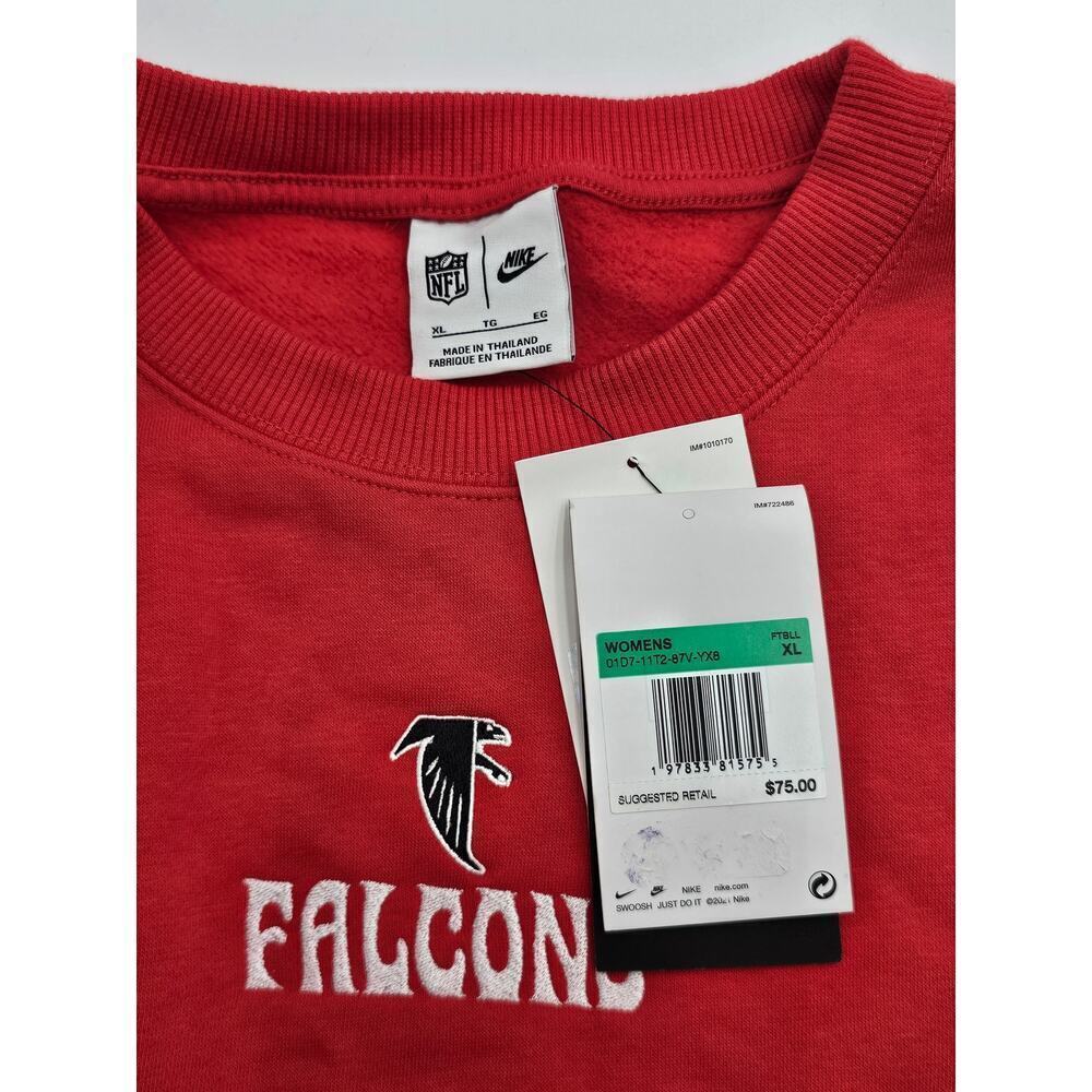 Nike Women's XL Red Atlanta Falcons Oversized Crop Sweatshirt NWT - Picture 4 of 8